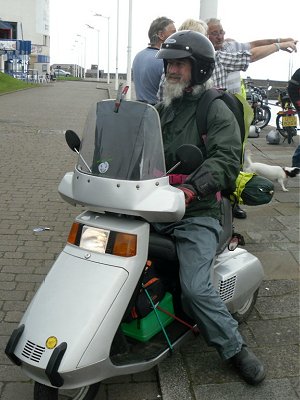 George rode from Gloucester with camping gear to do the run
