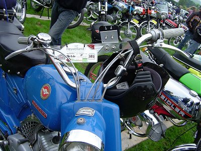 Jan's Zündapp - complete with rally plaque