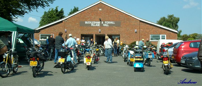 Outside the village hall