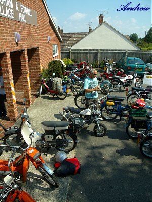 Outside the village hall
