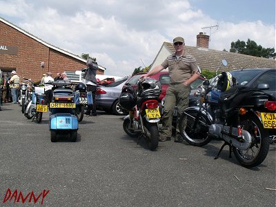 Outside the village hall
