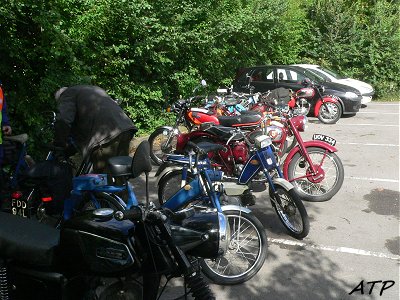 Bikes in The Crown's car park