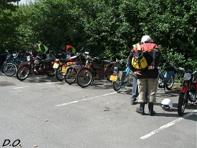 Bikes in The Crown's car park