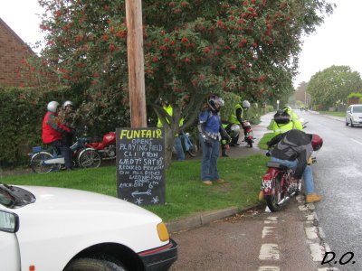 Stopping to put on waterproofs