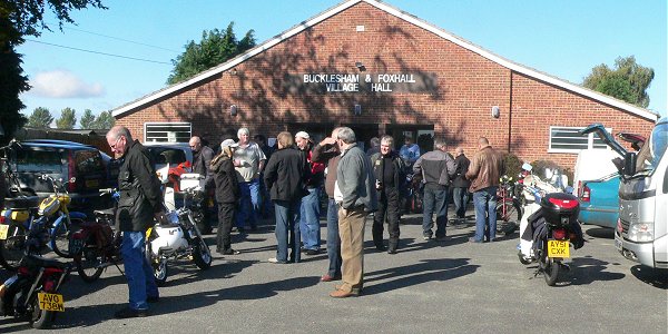 Outside the hall