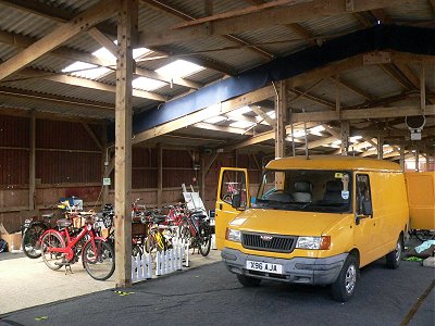 Unloading Dave's van