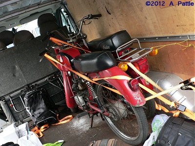 Inside the van