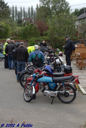 The bikes at the Fox & Hounds