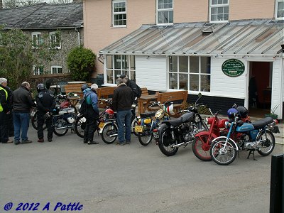 The bikes at the Fox & Hounds