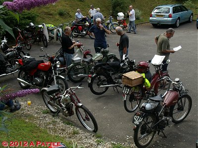 The bikes in the pub car park