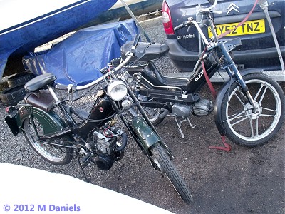 Mobylette and Puch at Orwell Yacht Club