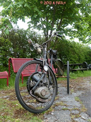 CWS/Holdsworth/Cyclemaster outside the village hall