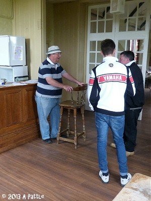 Inside the village hall