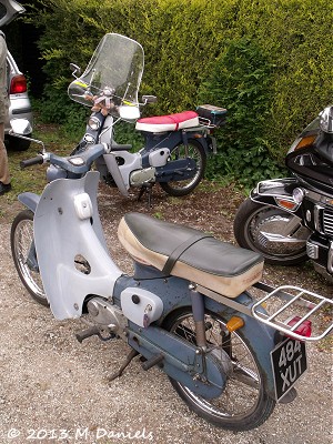 A group of Hondas at Lord Thurlow Village Hall