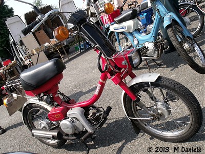 Yamaha QT50 outside Bucklesham Village Hall