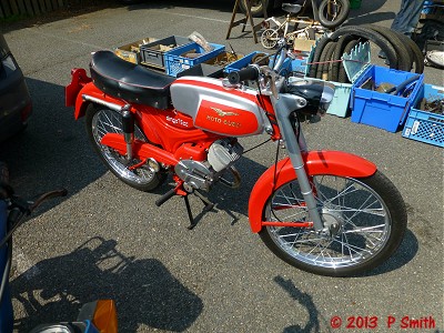 Moto Guzzi Dingo outside Bucklesham Village Hall