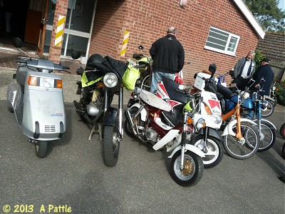 Bikes outside Bucklesham Village Hall