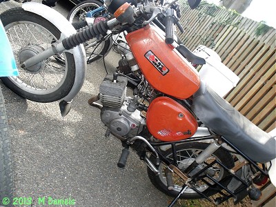 MZ/Simson outside Bucklesham Village Hall