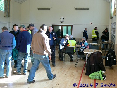 Inside the hall at the Radar Run