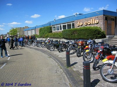 Mopeds lined up ride at Kollum