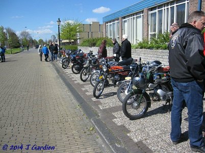 Mopeds lined up ride at Kollum