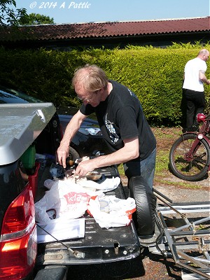 Ralph makes breakfast at Lord Thurlow Village Hall