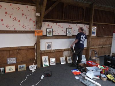 Setting up the EACC stand at Copdock Show