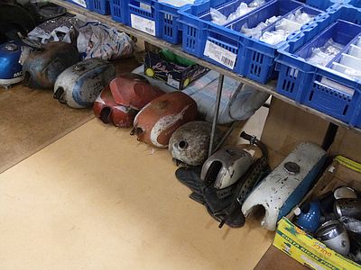 Petrol tanks at Heerhugowaard moped jumble