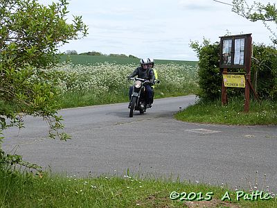 Arriving at the village hall