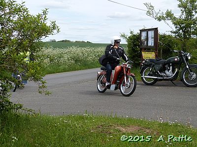 Arriving at the village hall