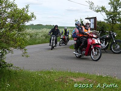 Arriving at the village hall