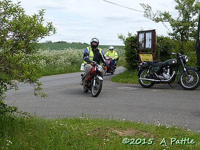 Arriving at the village hall