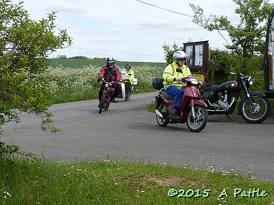 Arriving at the village hall