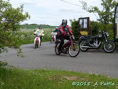 Arriving at the village hall