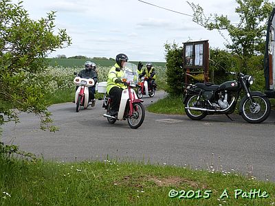 Arriving at the village hall