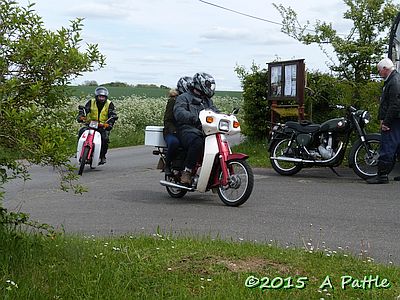 Arriving at the village hall