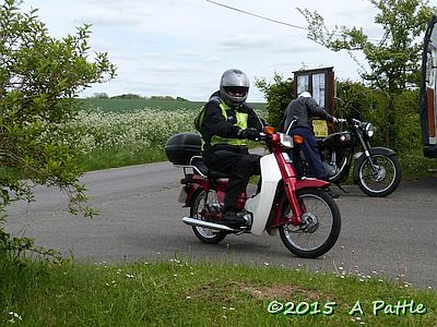 Arriving at the village hall