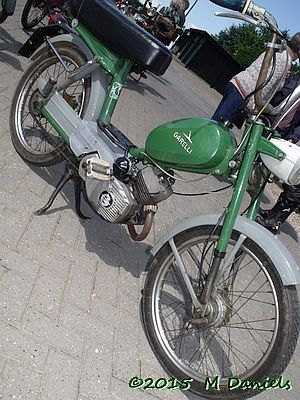 Garelli moped at Poplar Nurseries