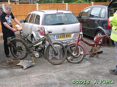 A New Hudson and a Mobylette at Bucklesham