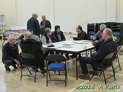 Inside the village hall at Coddenham