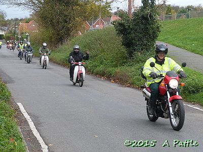 Neil leads the ride from Coddenham