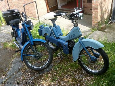 Tomos A3K & Elswick–Hopper Lynx at Lord Thurlow Village Hall