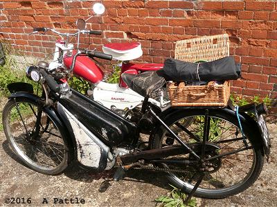 Excelsior Autobyk & Raleigh RM4 Automatic at Lord Thurlow Village Hall