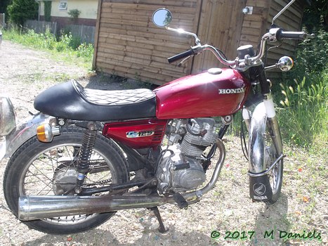 Honda CG125 at the Reservoir Dogs Run 2017