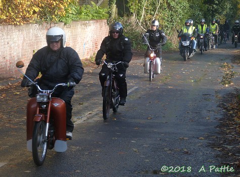 Kneel’s Wheels leaving Great Blakenham village hall