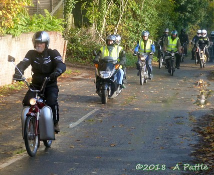 Kneel’s Wheels leaving Great Blakenham village hall