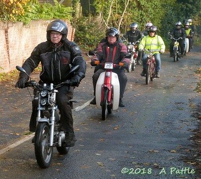 Kneel’s Wheels leaving Great Blakenham village hall