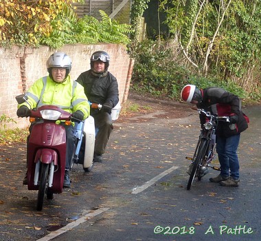 Kneel’s Wheels leaving Great Blakenham village hall